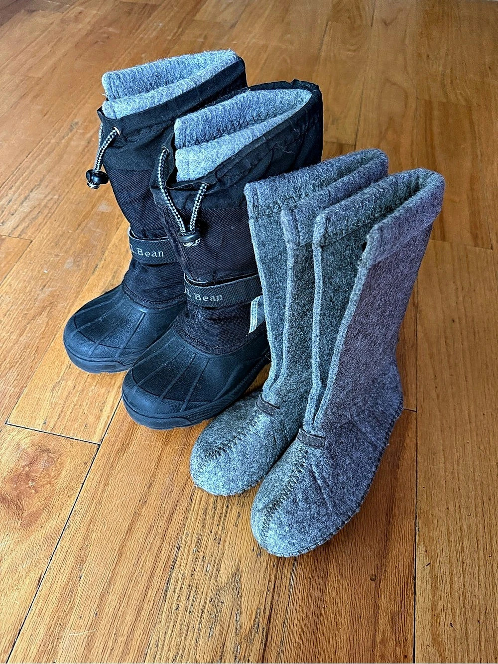 L.L. Bean Kids' Access Insulated Snow Boots Kids Winter Boots Boys 13 Black